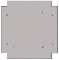 Wall Duct Flat 'X' Surface Cover 10'' Wall Duct Flat 'X' Surface Cover 10''